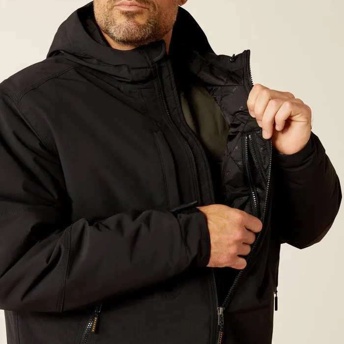 Men Jackets and Vests Ariat Rebar Cordura Ripstop Insulated Jacket Black