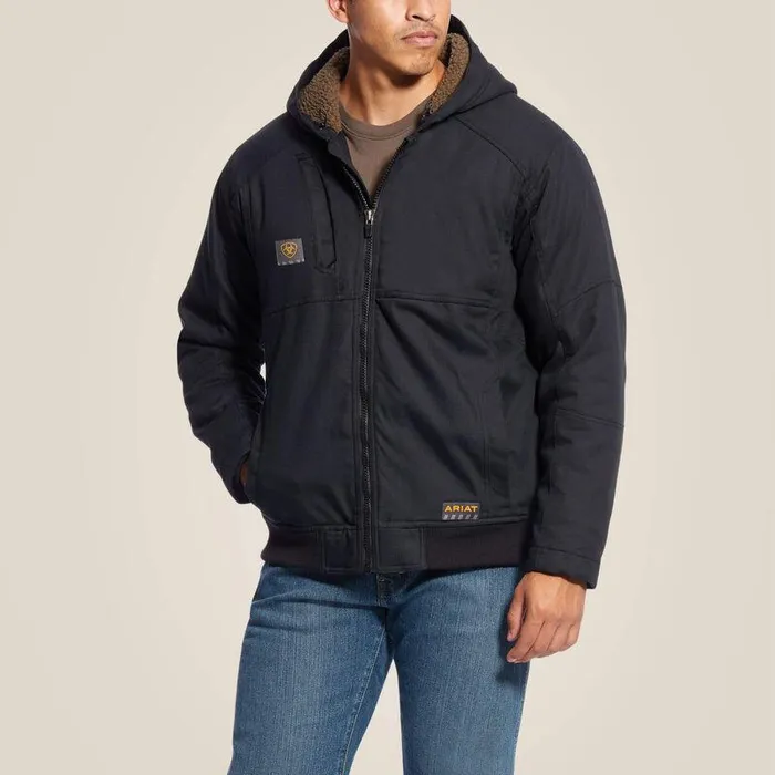 Men Jackets and Vests Ariat Rebar DuraCanvas Jacket Black