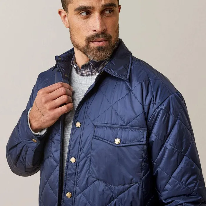 Men Jackets and Vests Ariat Stinson Shirt Jacket Navy Men Jackets and Vests Ariat Stinson Shirt Jacket Navy