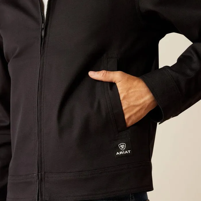 Men Jackets and Vests Ariat Stockton Canvas Jacket Black Men Jackets and Vests Ariat Stockton Canvas Jacket Black