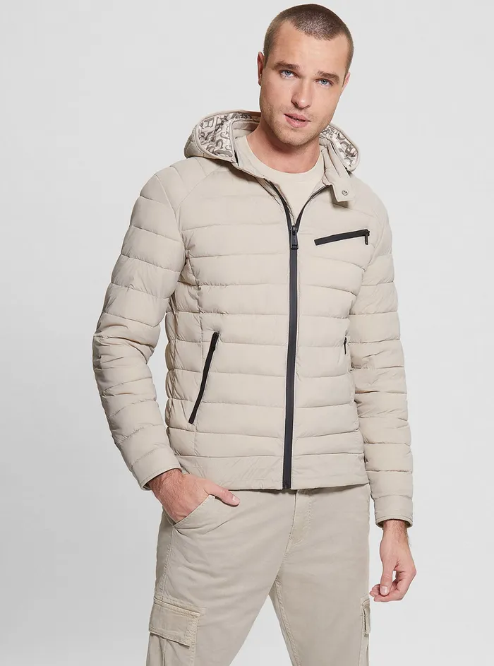 Men Jackets GUESS Eco Stone Stretch Biker Jacket