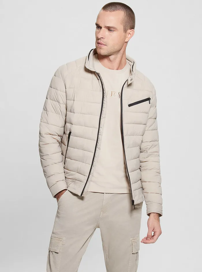 Men Jackets GUESS Eco Stone Stretch Biker Jacket