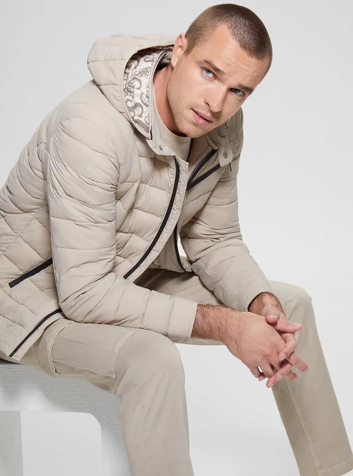 Men Jackets GUESS Eco Stone Stretch Biker Jacket