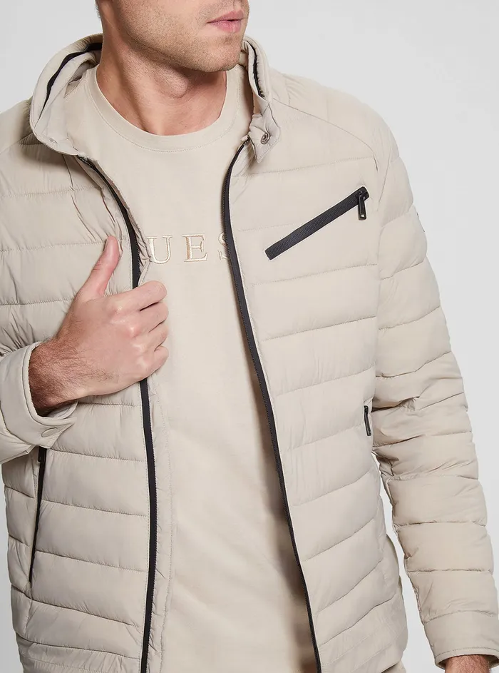 Men Jackets GUESS Eco Stone Stretch Biker Jacket