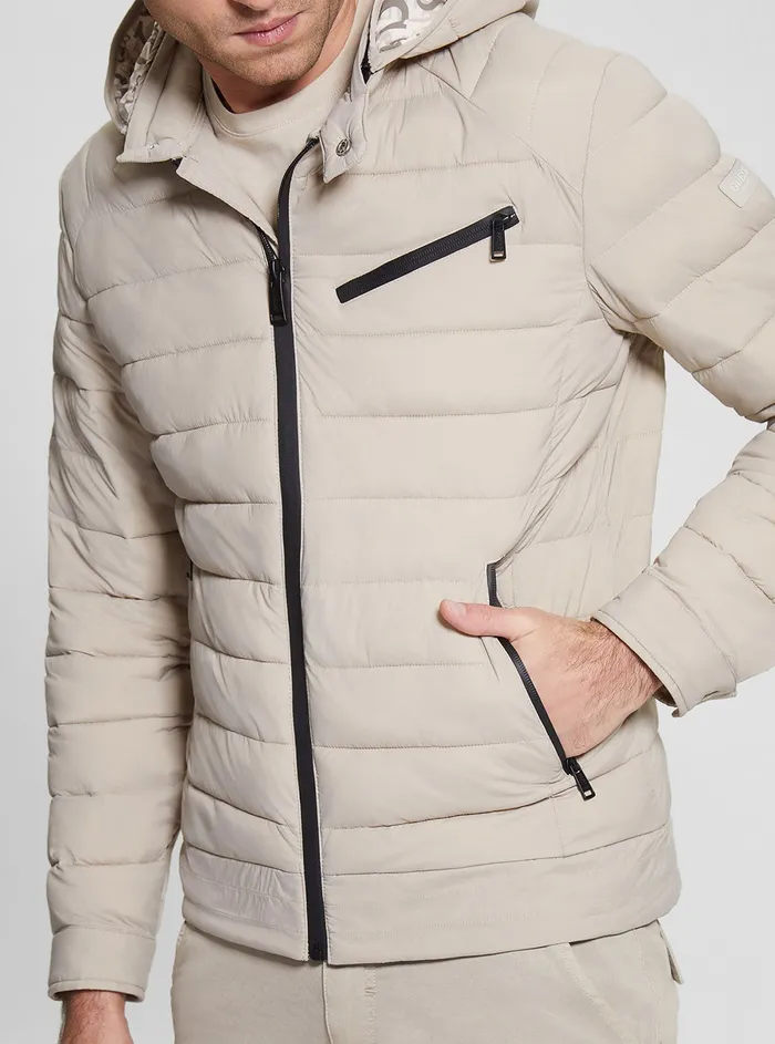 Men Jackets GUESS Eco Stone Stretch Biker Jacket