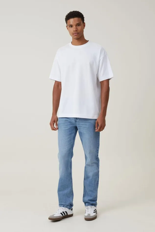 Men Jeans Cotton On Regular Straight Jean Arcade Blue
