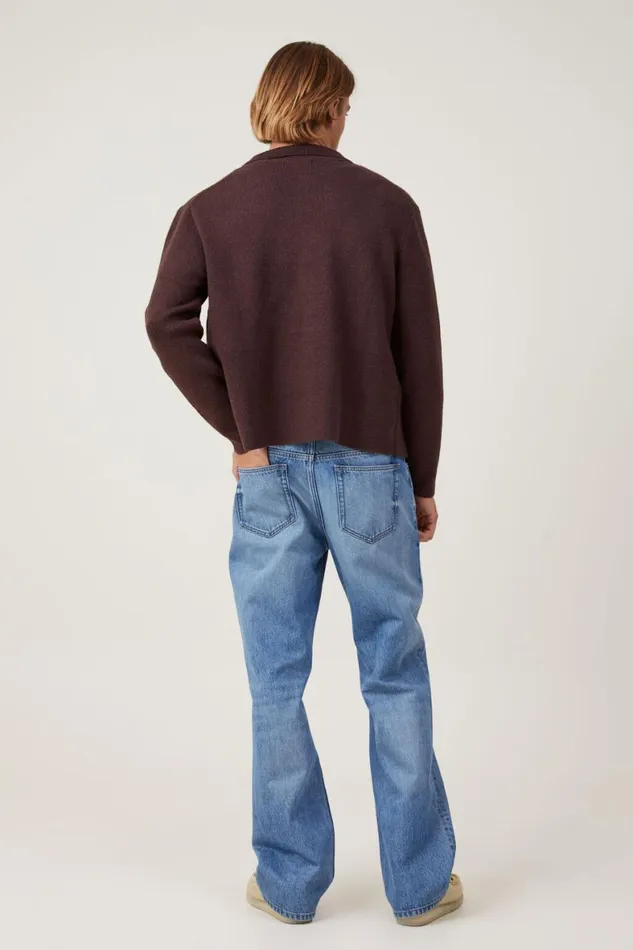 Men Jeans Cotton On Relaxed Boot Cut Jean Supernova Blue