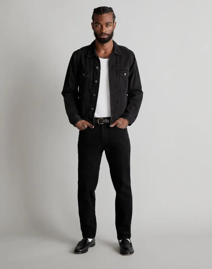 Men Jeans Madewell Athletic Slim Jeans COOLMAX Denim Edition Bainhart Wash