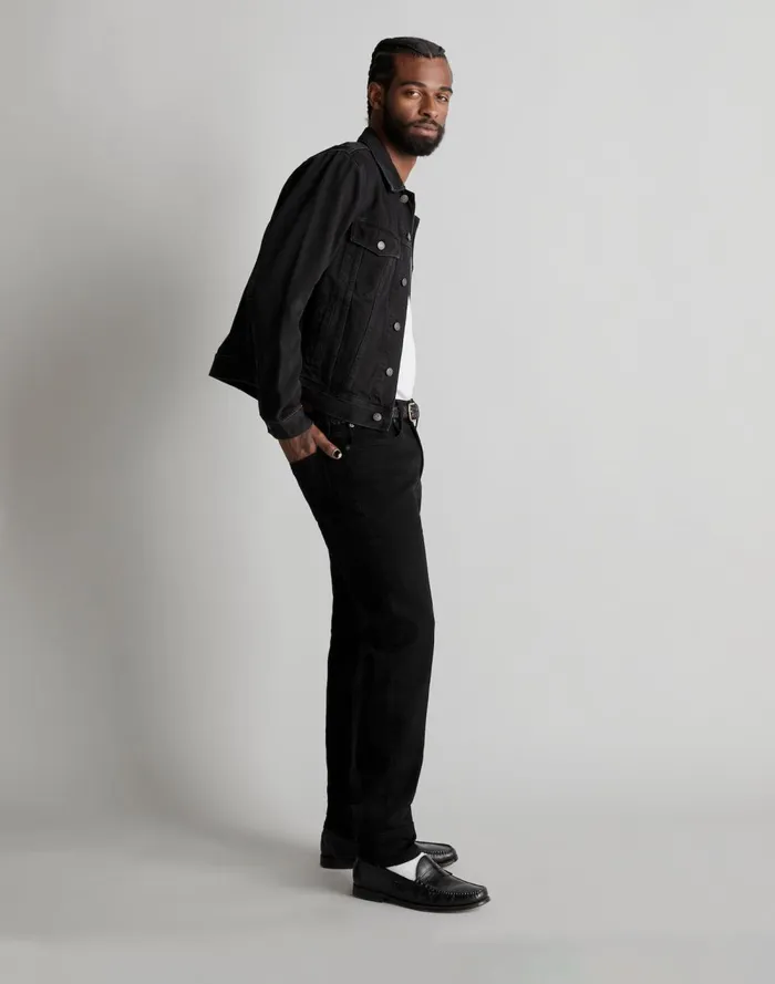 Men Jeans Madewell Athletic Slim Jeans COOLMAX Denim Edition Bainhart Wash