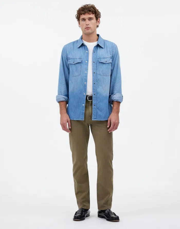 Men Jeans Madewell The Allday 1991 StraightLeg Pant Driftwood Brown