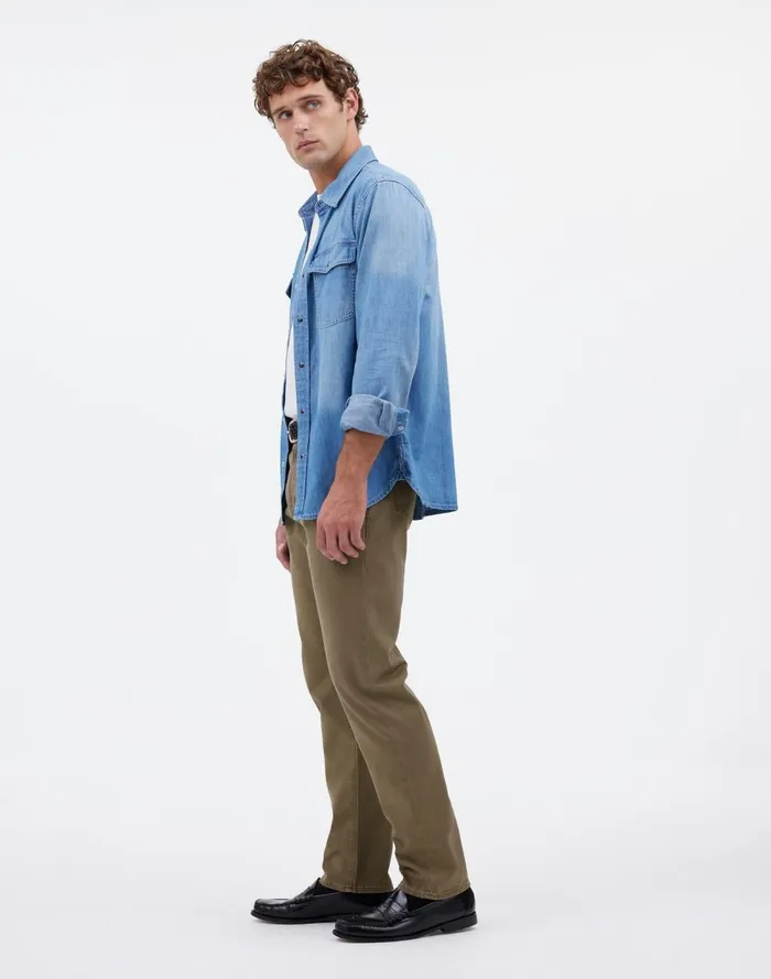 Men Jeans Madewell The Allday 1991 StraightLeg Pant Driftwood Brown