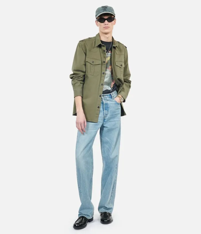 Men Khaki Officer Style Shirt THE KOOPLES Shirts