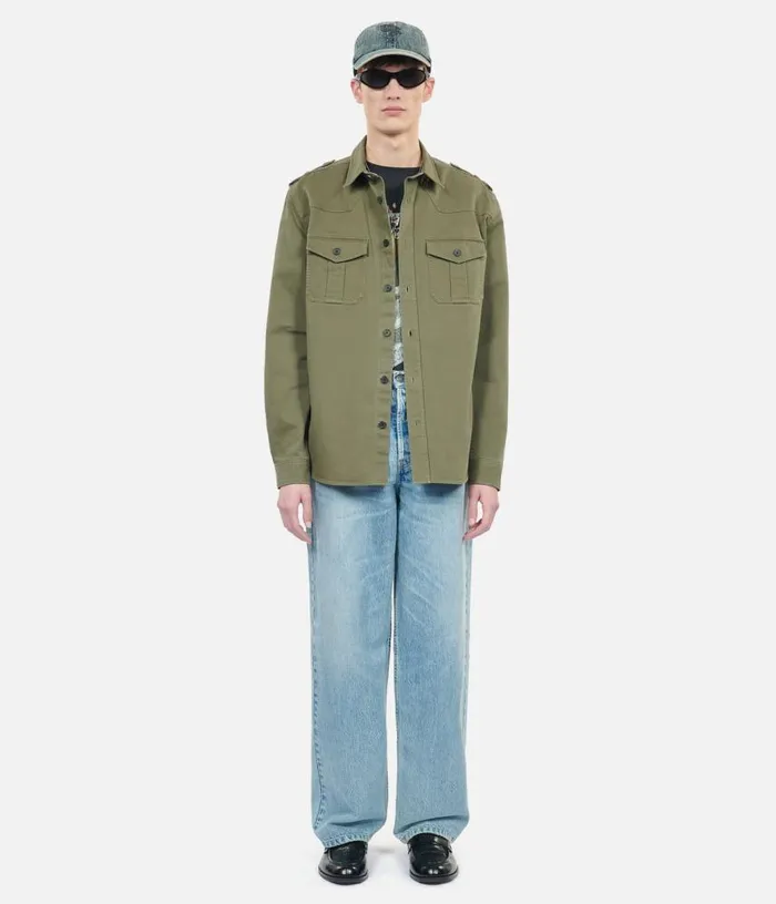 Men Khaki Officer Style Shirt THE KOOPLES Shirts