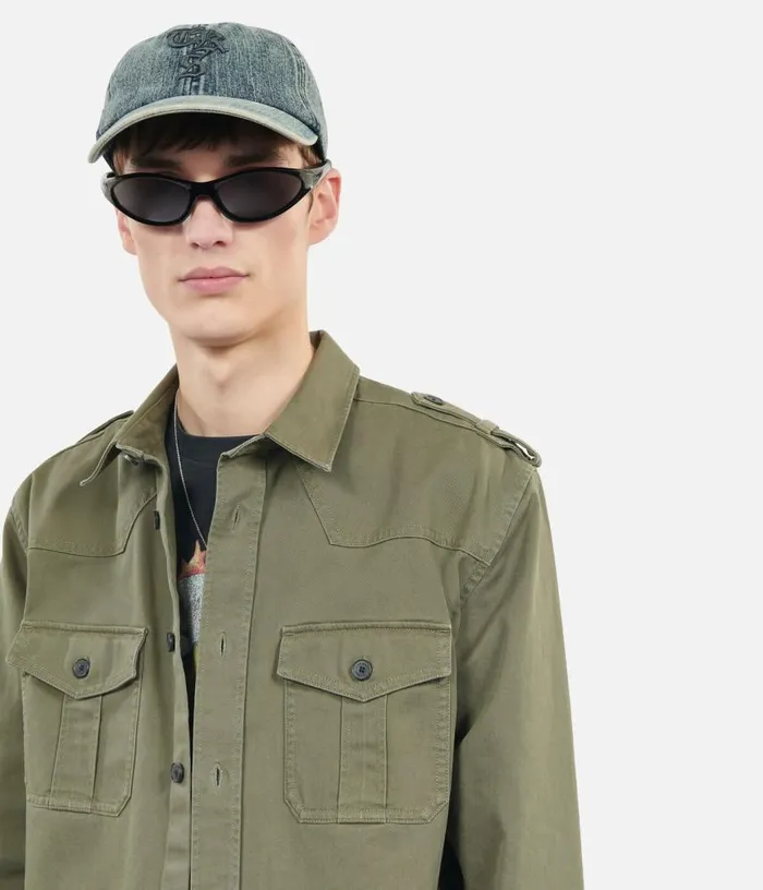Men Khaki Officer Style Shirt THE KOOPLES Shirts