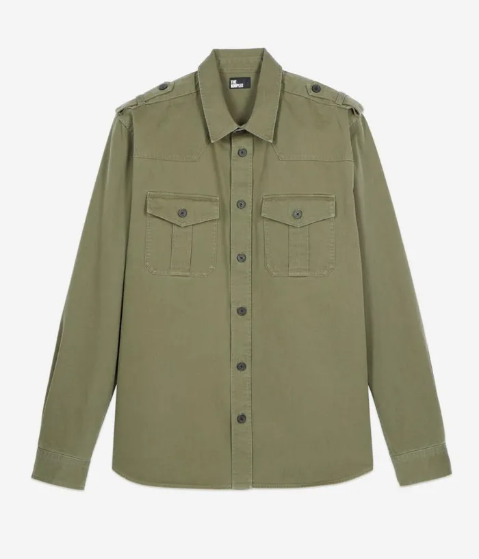 Men Khaki Officer Style Shirt THE KOOPLES Shirts