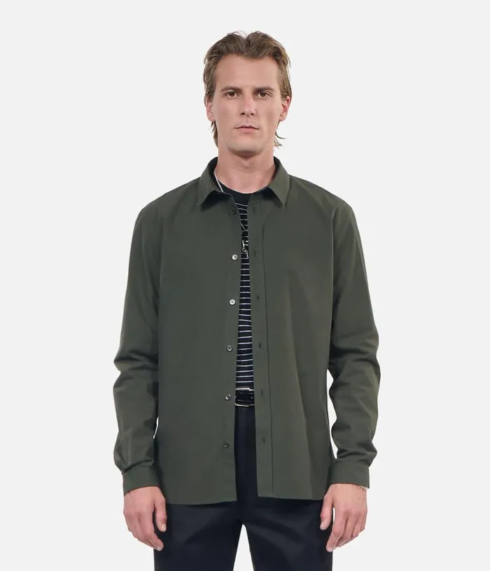 Men Khaki Poplin Shirt THE KOOPLES Shirts