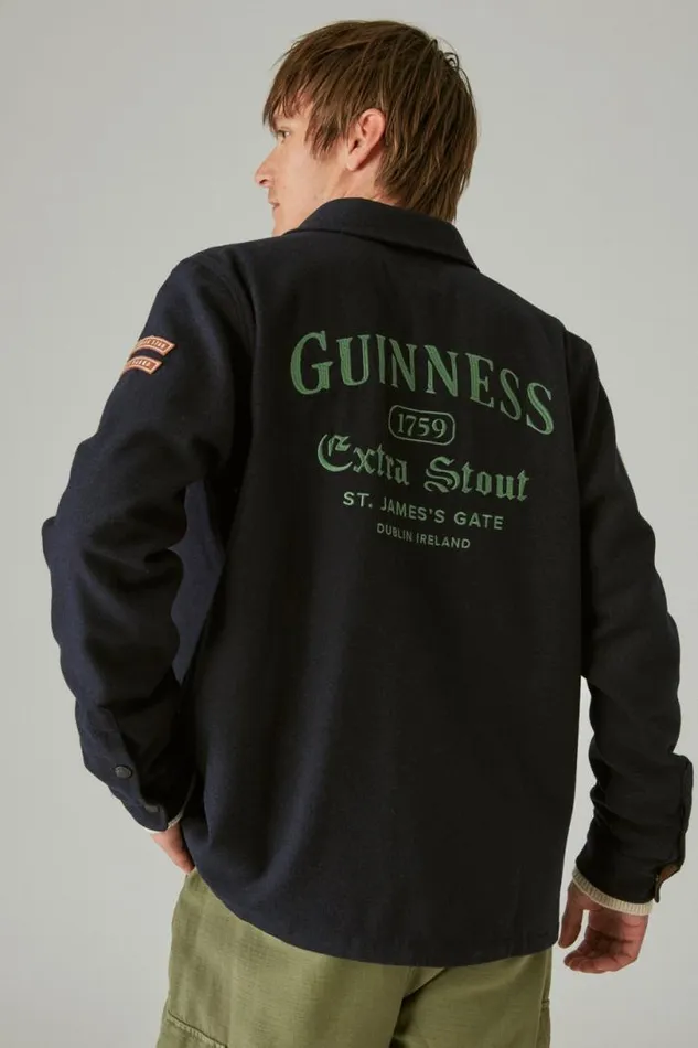 Men Lucky Brand ButtonDowns Guinness Wool Over Shirt Parisian Nights