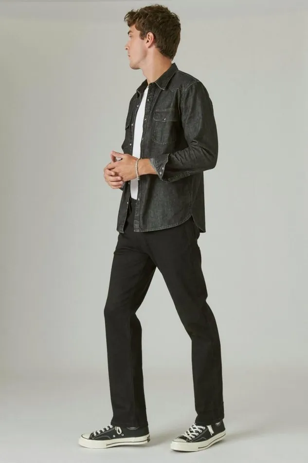 Men Lucky Brand Jeans 223 Straight Advanced Stretch Jean Black Rinse