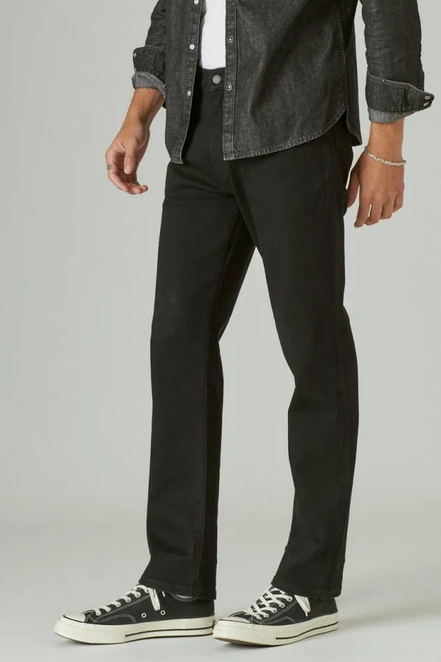 Men Lucky Brand Jeans 223 Straight Advanced Stretch Jean Black Rinse