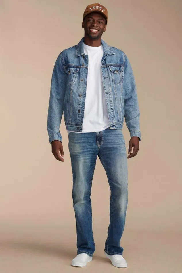 Men Lucky Brand Jeans Easy Rider Boot Jean Glimmer