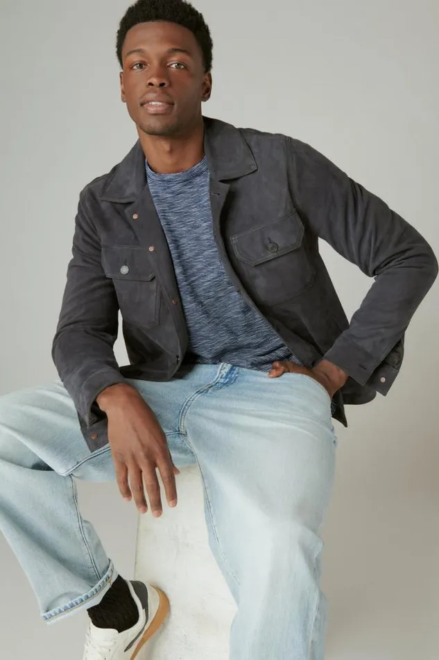 Men Lucky Brand Shirts and Tops Indigo Pocket Tee 419 Indigo