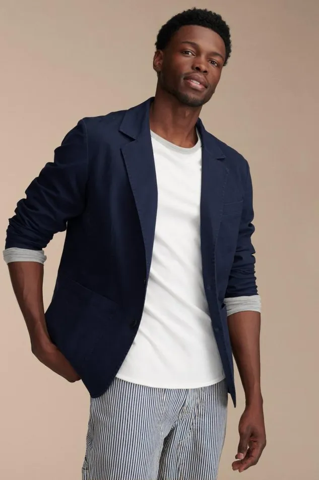 Men Lucky Brand Suit Separates Washed Blazer Parisian Night