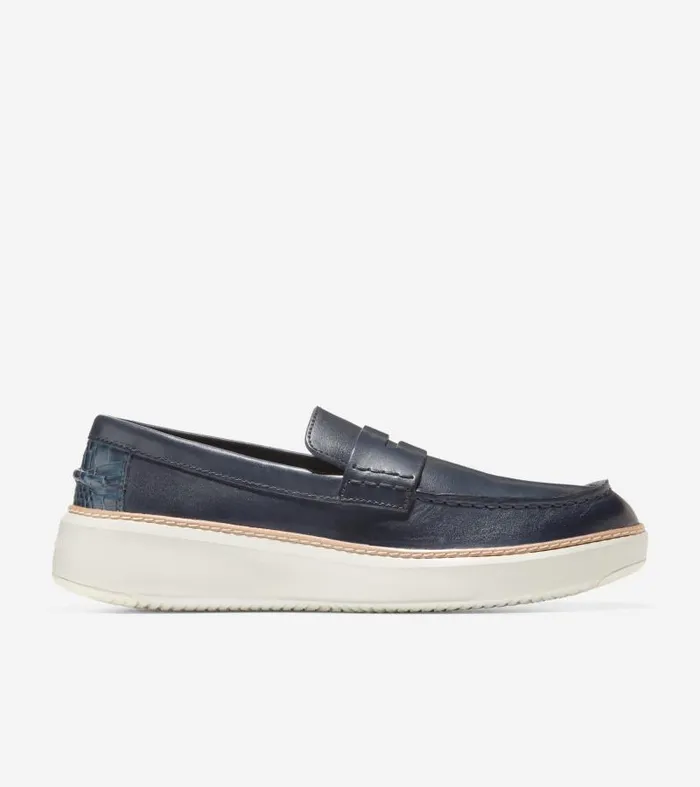 Men Men039s GrandPr Topspin Penny Loafer Blue Cole Haan Loafers and Drivers