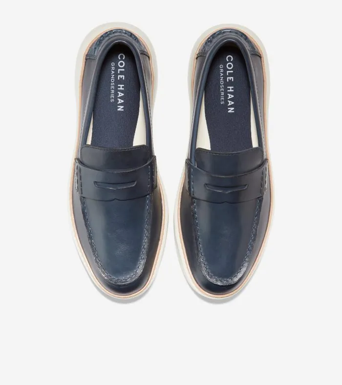 Men Men039s GrandPr Topspin Penny Loafer Blue Cole Haan Loafers and Drivers
