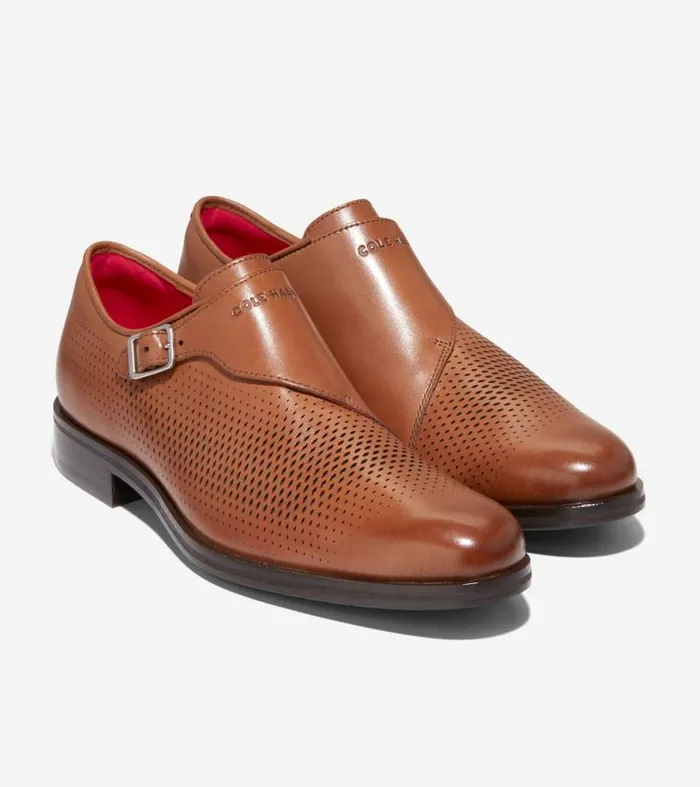 Men Men039s Washington Grand Laser Monk Strap Brown Cole Haan Loafers and Drivers Men Men039s Washington Grand Laser Monk Strap Brown Cole Haan Loafers and Drivers