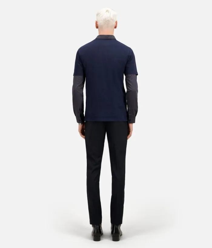 Men Navy Blue Tshirt With Sneaky Snake Serigraphy THE KOOPLES Tshirts