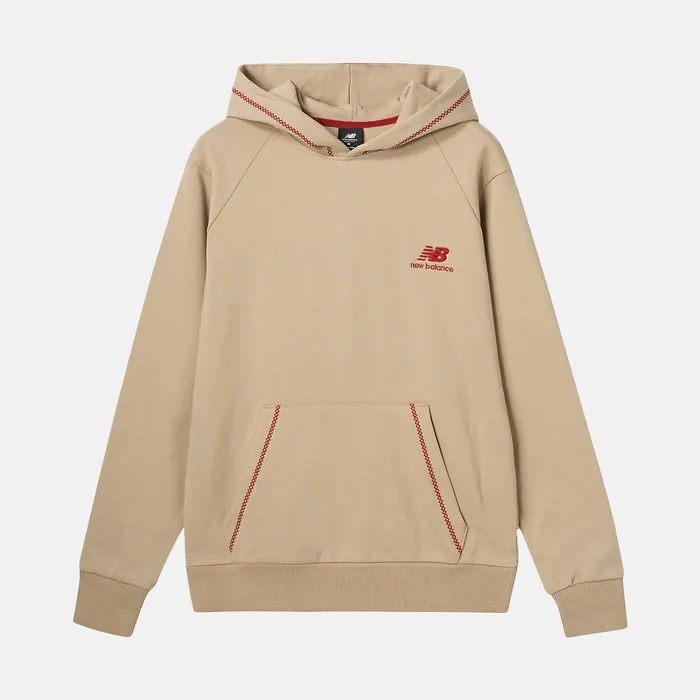 Men NB Athletics Lunar New Year French Terry Hoodie Brandon Beige New Balance Hoodies and Sweatshirts