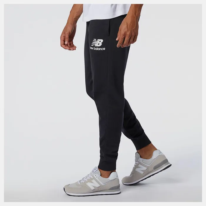 Men NB Essentials Stacked Logo Sweatpant Black New Balance Pants