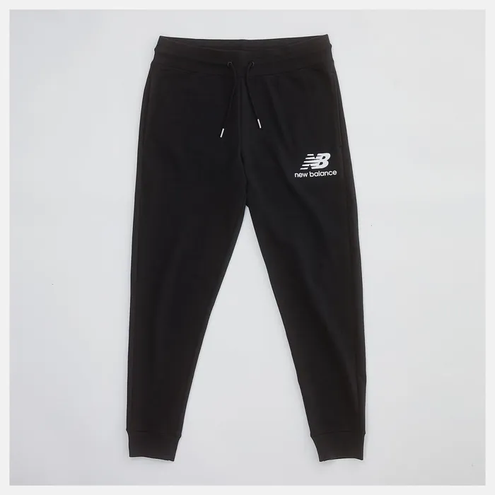 Men NB Essentials Stacked Logo Sweatpant Black New Balance Pants