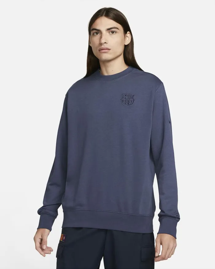 Men Nike Hoodies And Sweatshirts FC Barcelona Club Third Thunder Bluethunder Blue