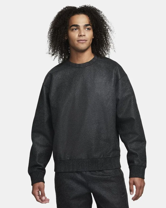 Men Nike Hoodies And Sweatshirts Forward Crew Anthraciteblackblack