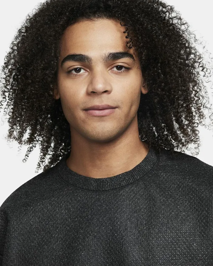 Men Nike Hoodies And Sweatshirts Forward Crew Anthraciteblackblack