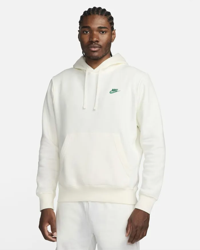 Men Nike Hoodies And Sweatshirts Sportswear Club Fleece Sailstadium Green