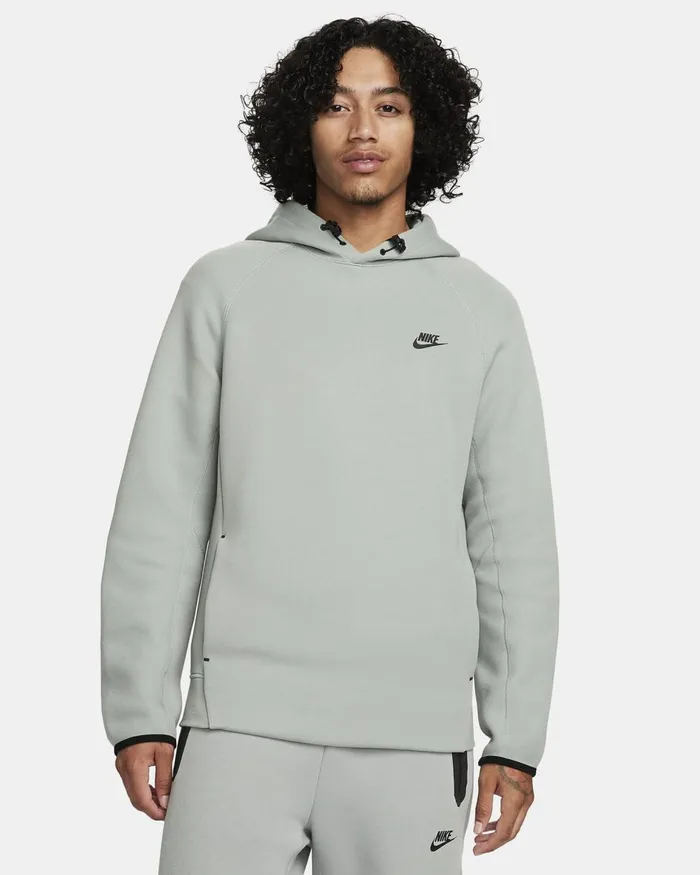 Men Nike Hoodies And Sweatshirts Sportswear Tech Fleece Mica Greenblack