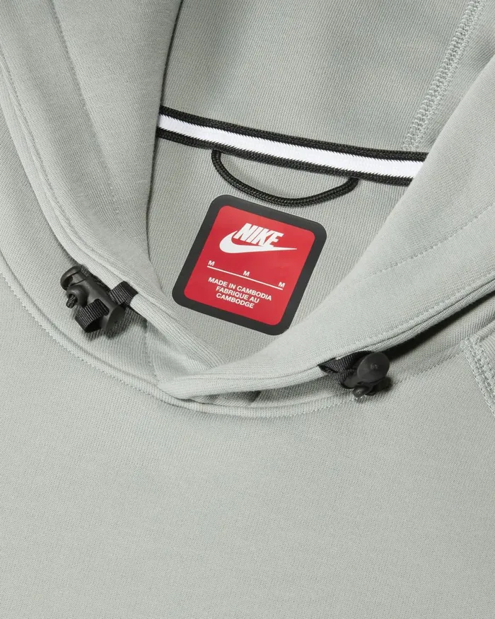 Men Nike Hoodies And Sweatshirts Sportswear Tech Fleece Mica Greenblack