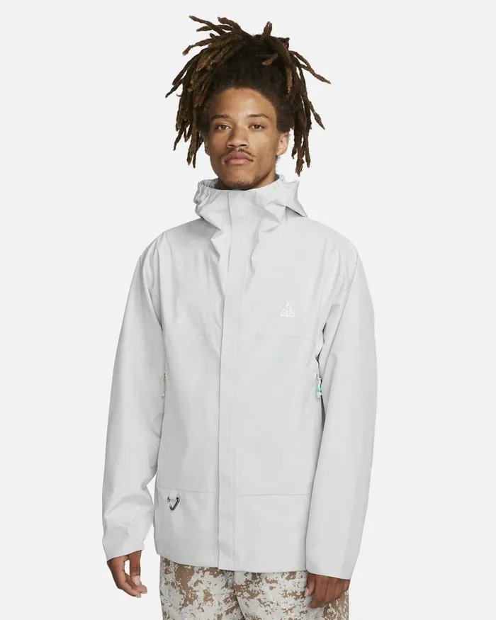 Men Nike Jackets ACG StormFIT 034Cascade Rains034 Photon Dustsummit White
