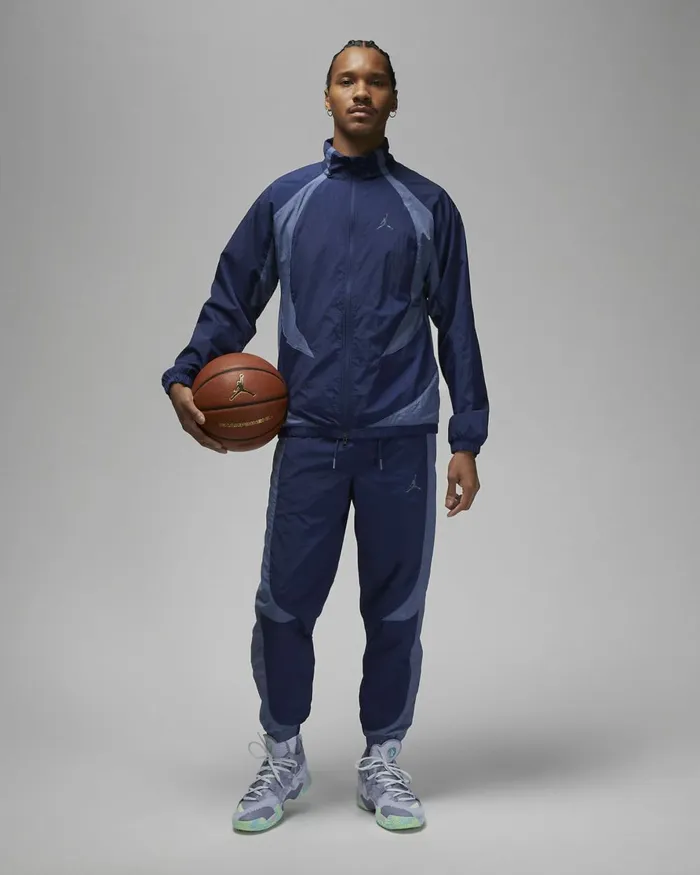 Men Nike Jackets Jordan Sport Jam Midnight Navydiffused Bluewhite