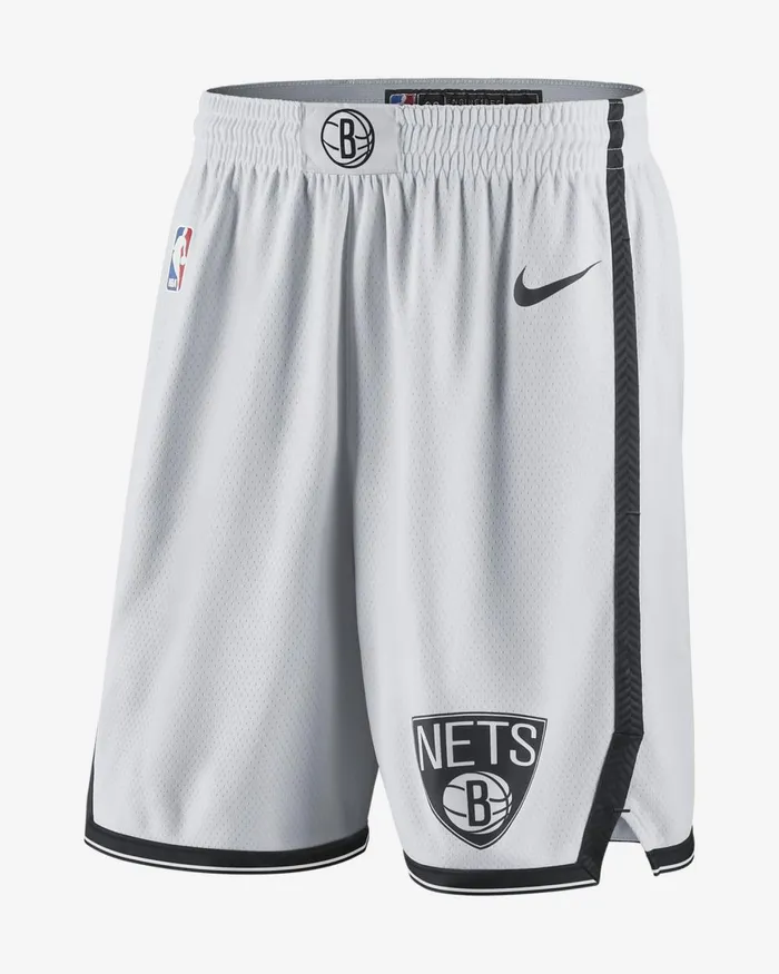 Men Nike Shorts Brooklyn Nets Whiteblack
