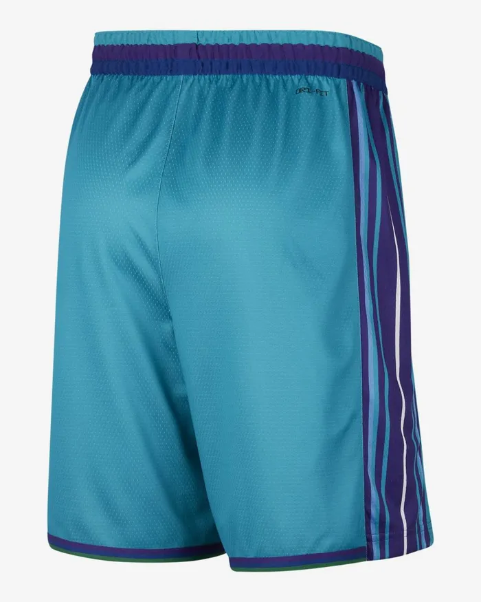 Men Nike Shorts Charlotte Hornets Hardwood Classics 202324 Rapid Tealwhite