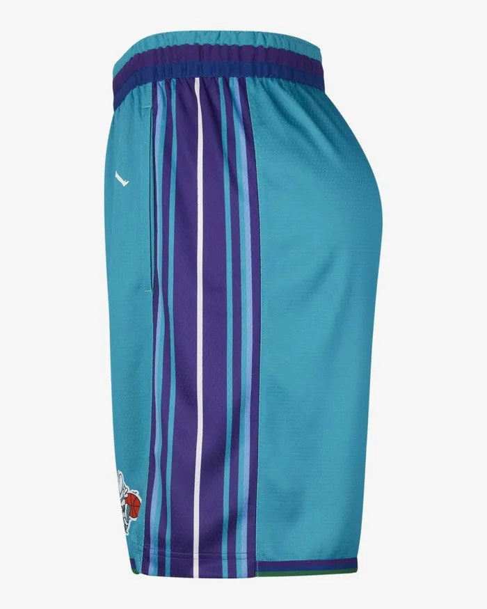 Men Nike Shorts Charlotte Hornets Hardwood Classics 202324 Rapid Tealwhite