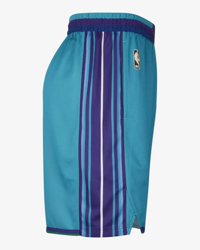 Men Nike Shorts Charlotte Hornets Hardwood Classics 202324 Rapid Tealwhite