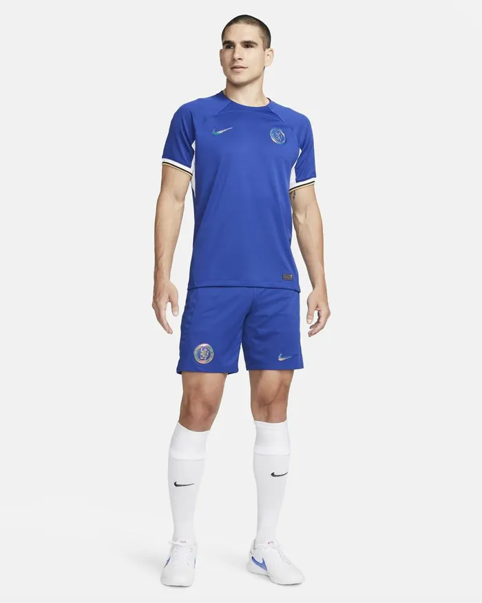 Men Nike Shorts Chelsea FC 202324 Stadium Home Rush Blueclub Gold