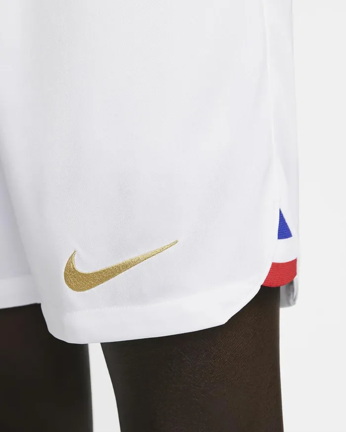 Men Nike Shorts FFF 202223 Stadium Home Whitewhitemetallic Gold