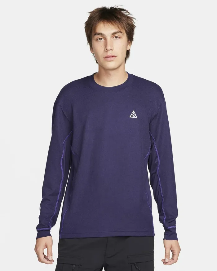 Men Nike Tops And TShirts ACG DriFIT ADV 039Goat Rocks039 Purple Inkpurple Cosmossummit White
