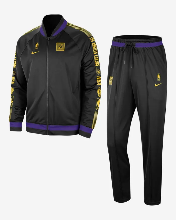 Men Nike Tracksuits Los Angeles Lakers Starting 5 Blackfield Purple