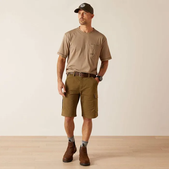 Men Pants and Shorts Ariat Rebar DuraStretch Made Tough Cargo 11quot Short Dark Olive Men Pants and Shorts Ariat Rebar DuraStretch Made Tough Cargo 11quot Short Dark Olive
